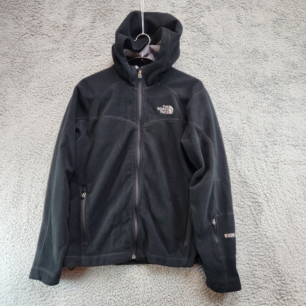 The North Face Jacket Women's Medium Black Fleece Hooded‎ Long Sleeve Full Zip